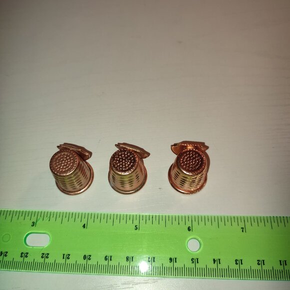 Lot 3 Pcs Thimbles Roswell Lake Havasu City Kingman Route 66 Collectible Copper - Picture 4 of 6
